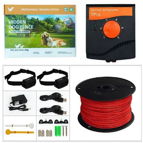 Safety Pet Dog Electric Fence Dog Training Shock Collar Fence Containment Waterproof Transmitter Training System