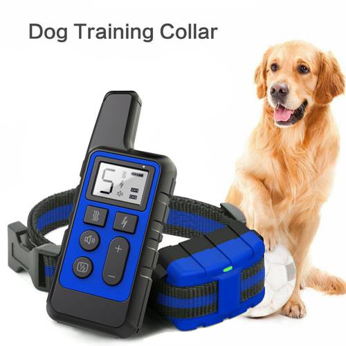 Dog Training Collar Rechargeable Waterproof Remote Electric Dog Shock Collar With Vibration Beep Training Dog Collar Electronic