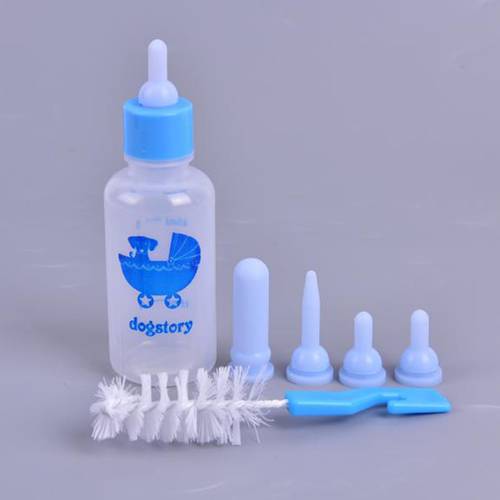 1/7pcs Pet Nurser Nursing Feeding Silicone Bottle Kits with Replacement Nipples,Milk Water Feeding For Kittens Puppy