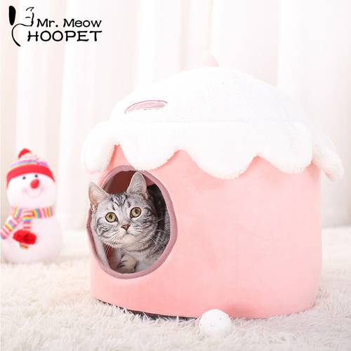 Hoopet Cat Pink Bed Cat Cute House Pet Bench for Dogs Puppy Soft Comfortable House for Cats