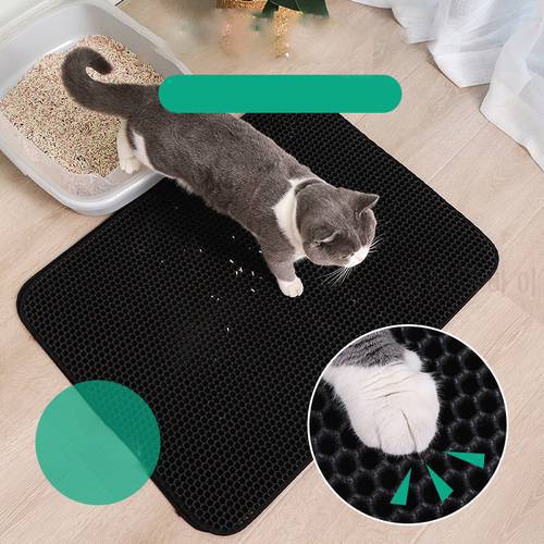 Cat litter mat pet products cushion accessories mat for cat&39s litter tray box for rug sand cleaning supplies Closed sandbox