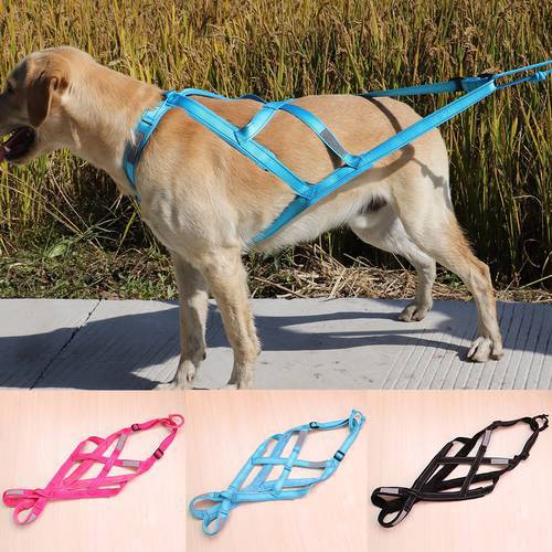Dog Sled Weight Pulling Harness Pet Mushing Harnesses for Large Work Dogs Training Dog Exercise Bikejoring Skijoring Scootering