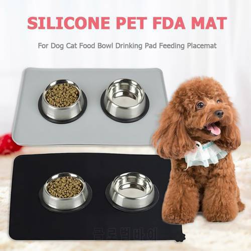 New Waterproof Pet Mat for Dog Cat Silicone Pet Food Pad Pet Bowl Drinking Mat Dog Feeding Placemat easy Washing