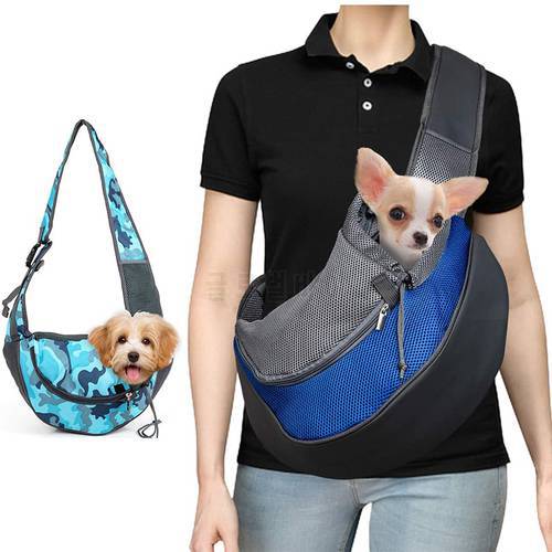 Small Pet Cat Dog Carrier Handbag Pouch Mesh Oxford Single Shoulder Bag Sling Mesh Travel Tote Shoulder Bag Hands-free Carrier