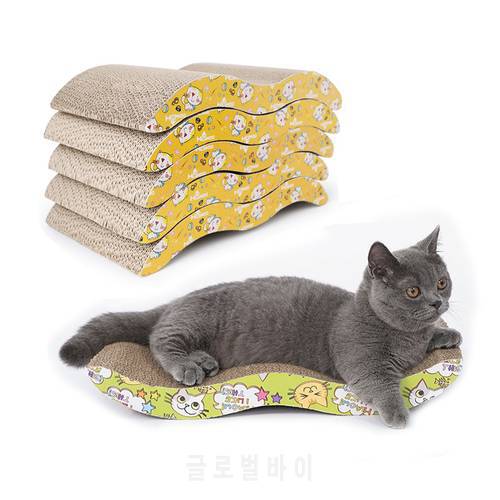 Large Size Corrugated Paper Cats Scratch Board for Kitten Grinding Nails Interactive Protect Furniture Cat Toy Cat Scratcher Toy