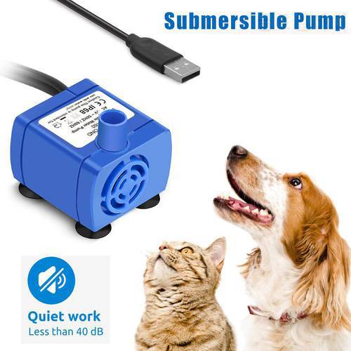 Plastic Submersible Pump Automatic Cat Water Dispenser Dog Water Fountain Pet Drinking Accessories CW