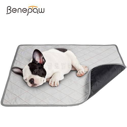 Benepaw Comfortable Dog Bed Mat Cooling Reusable Antislip Puppy Pee Pads Durable Absorbent Leak-Proof Pet Training Pads Travel