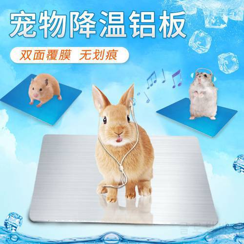 Popular Pet Summer Cooling Plate Aluminum Rabbit Hamster Chinchilla Ice Pad Heat Insulation Piece Dog Mat Accessories