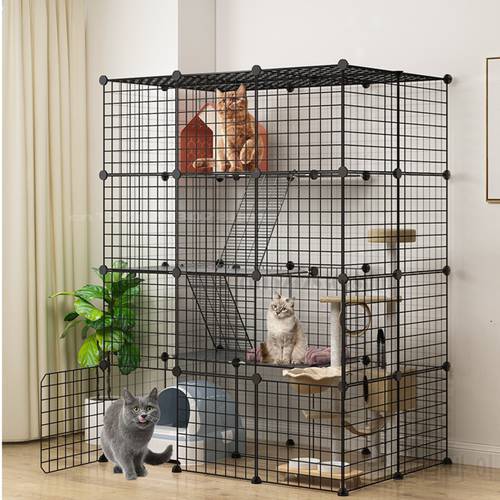 Multi-layer Cat Cage Detachable Pet Villa Large Indoor Sturdy Wire Cat Nest Big Cat House Pet Supplies