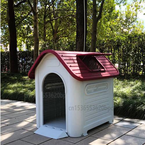 Outdoor big Plastic Dog House with door Waterproof Indoor/outdoor Pet Dog Kennel Manufacturers 66x60x75cm
