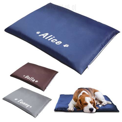 Personalized Pet Bed Mat Waterproof Dog Cat Sleeping Beds Non-Slip Indoor Dogs Mats Free Name Print For Small Large Dogs Cats