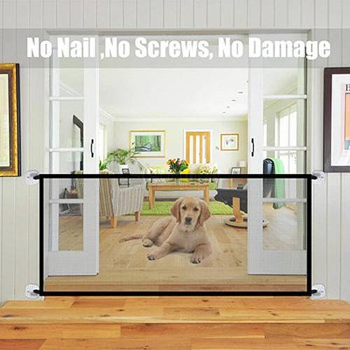Pet Ingenious Gate Mesh Fence Isolated Outdoor Indoor Safety Network Portable Enclosure Dog Barrier Foldable Fence Accessories