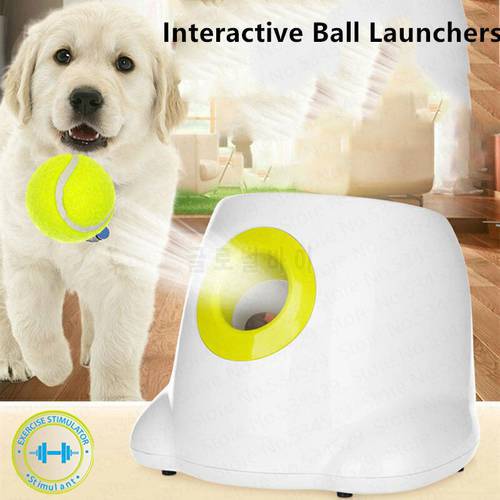 iFetch Interactive Tennis Launchers for Dogs utomatic throwing machine pet Ball throw device Section emission with 3 balls