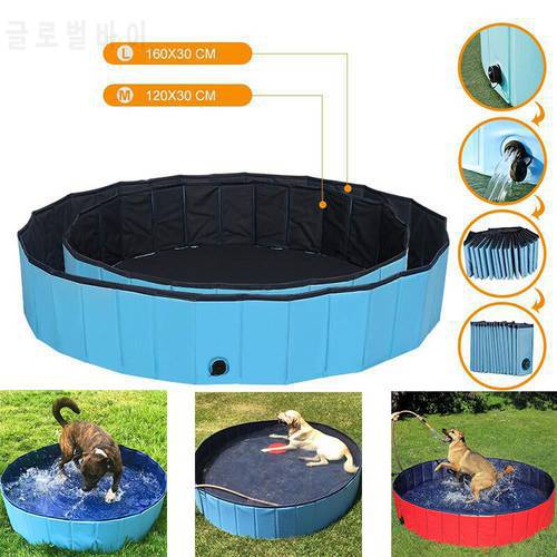 Foldable Dog Swimming Pool Portable Pet Bathing Tub Pool for Dogs Pet Bath Pool Collapsible Dog Bathtub Large Pet Accessories