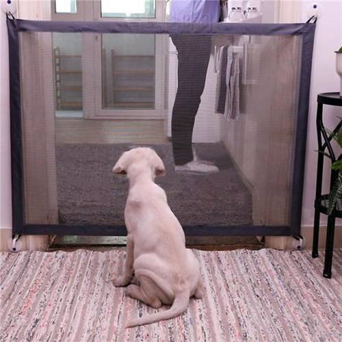 Dog Magic-Gate Dog Pet Fences Ingenious Mesh Safe Guard Indoor and Outdoor Safety Enclosure Magic Gate For Dogs Cat Pet