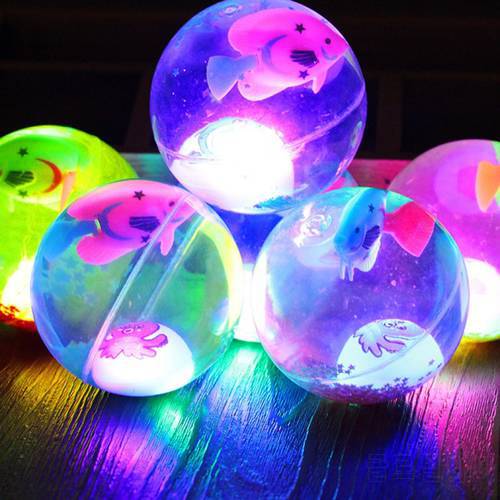 Light Up Pet Dog Ball Toy LED Flashing Elastic Ball Glow in The Dark Interactive Pet Toys For Puppy, Cats, Dogs Interactive Toys