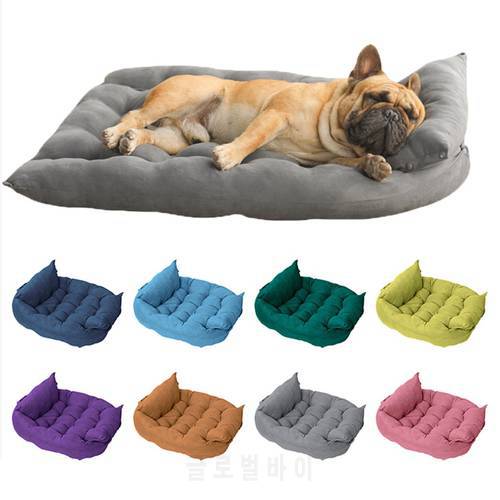 Dog Bed Multipurpose Folding Square Winter Warm Pet Puppy Cotton Kennel Mat Washable Pet Products For Dog Small Medium Large Dog