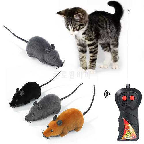 1pc Cat Toy Mouse Funny Electronic Mouse Toy With Remote Control Plastic Cat Toy Interactive magnetic Toys Mice Option 01 To 06