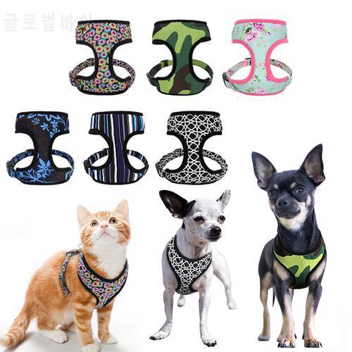Breathable Dog Harness Mesh Nylon Pet Vest Harnesses Dogs Cats Vests for Small Medium Large Dogs Chihuahua Pug Bulldog S-XL
