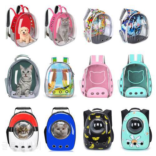 Cat Carrier Backpack Breathable Pet Space Capsule Portable Cat Dog Outdoor Travel Bag Small Dogs Cats Transparent Space Bags