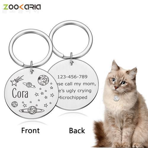 Pet ID Personalized Cat Dog Tag Collar Accessories Dogs Anti-lost Name Tags Custom Engraved Necklace Chain Charm Pets Supplies