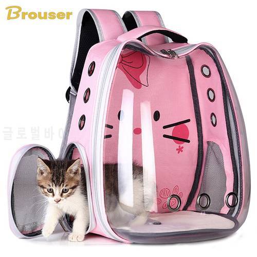 Cat Carrier Backpack Breathable Transparent Puppy Cat Bags Small Dog Pet Travel Carrier Handbag Box Cage Space Capsule