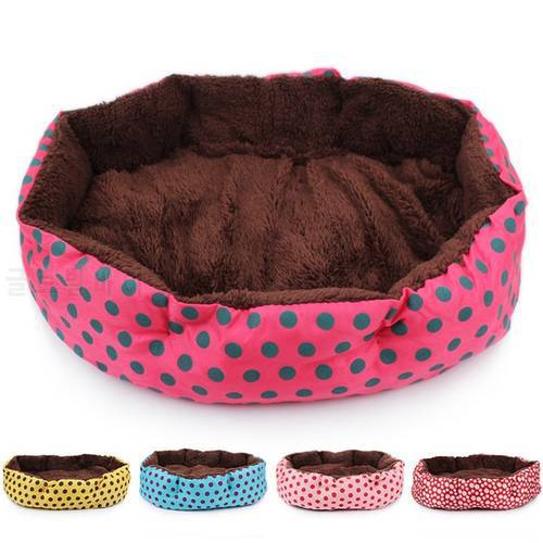 Dog Bed for Small Pet Bed Cute Doghouse Dot Printed Pet Mat Cat Bed Pet Cathouse Pet Supplies for Small Dogs Cat Couch for Dogs