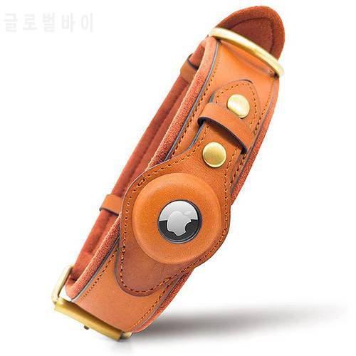 Original Airtag Case Leather Dog Cat Traction Collar For Apple Airtags Location Tracker Pet Anti-lost Device AirTag Accessories