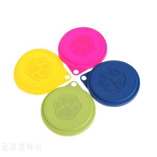 Pet Food Can Cover Silicone Storage Cap Dog Cat Reusable Color Random Fresh Lid