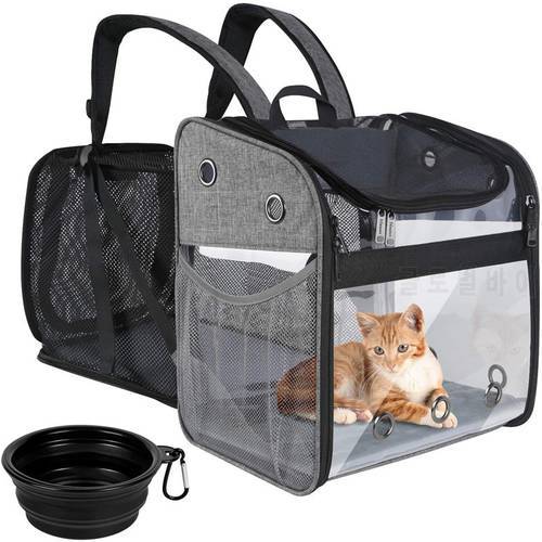 Travel Out Foldable Tote Bag Expandable Backpack Portable Pet Accessories Luxury Dog Strap Cat Cage Handbag Small Animal Carrier