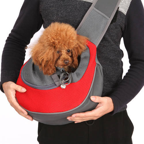 Breathable Dog Carrier Outdoor Travel Handbag Pouch Mesh Shoulder Bag Sling Pet Travel Tote Cat Puppy Carrier Dog Accessories