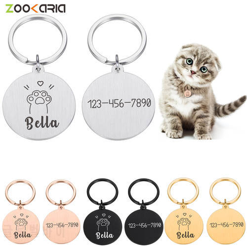 Personalized Pet Dog Name Tags Customized Puppy ID Tag Collar For Dogs Engraving Nameplate Anti-lost Accessories Dropshipping