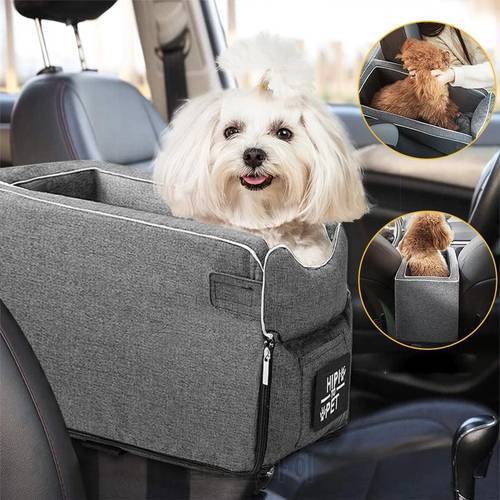 Pet Seat Central Control Nonslip Dog Carriers Safe Car Armrest Box Booster Kennel Bed For Small Dog Cat Travel Shoulder Bags