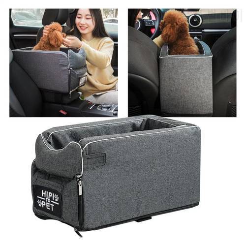 Dog Car Kennel Car Pet Pad Cat Safety Seat Central Control Carriers Pet Safe Car Armrest Box Nest Teddy Bomei Pet Products