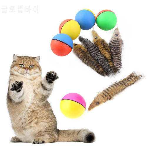 Dog Cat Beaver Weasel Puppy Rolling Play Random Alive New Pet Ferret toy Toy Jump Ball Moving Chaser Weasel Mice & Animal Toys