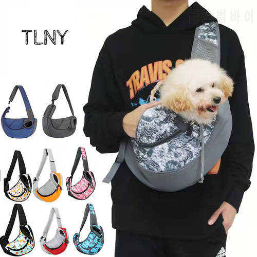 TLNY Puppy Carrier Travel Handbag Pouch Mesh Shoulder Bag Breathable Slings Dog Carrier Pet Travel Tote Cat Outdoor Cover