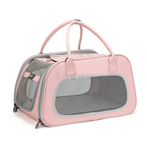 Airline Approved Cat Carrier Breathable Portable Travel Pet Carrier for Cats and Small Dogs Foldable Escape Proof Cat Handbag