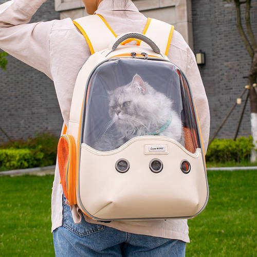 2022 Designer Cat Carrier Bag Backpack Space Capsule Pet Small Dog Cat Outdoor Travel Neutered Breathable Cats Carry Backpacks