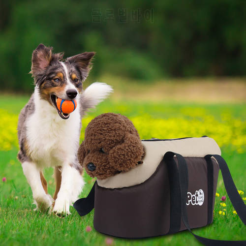 Classic Dog Carrier Cozy Soft Cat Carrier Bag Pet Puppy Cat Handbag Outdoor Travel Dog Bag Plush Puppy Shoulder Carrier Bag