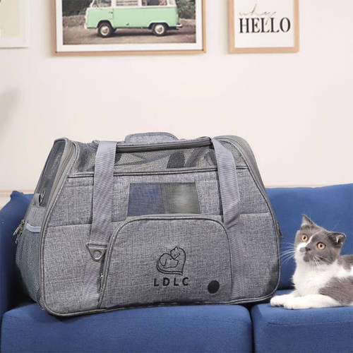 Pet Cat Carrier Handbag Breathable Oxford Fabric Mesh Single-Shoulder Bag Puppy Kitten Outdoor Travel Messenger Bag Cat Supplies