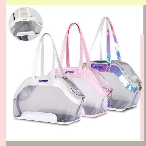 Soft Pet Carriers Portable Breathable Bag Cat Dog Carrier Bags Outgoing Travel Pets Handbag with Locking Safety Zippers