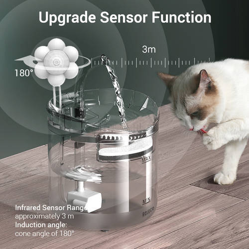 2L Cat Automatic Water Fountain Filter Intelligent Sensor Drinker For Cat Dog Feeder Pet Water Dispenser Auto Drinking Fountain