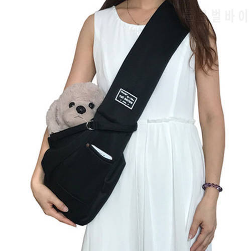 Pet Carrier Hand Free Sling Padded Strap Tote Bag Breathable Portable Messenger Bag Front Pocket Belt Carrying Small Dog Cat