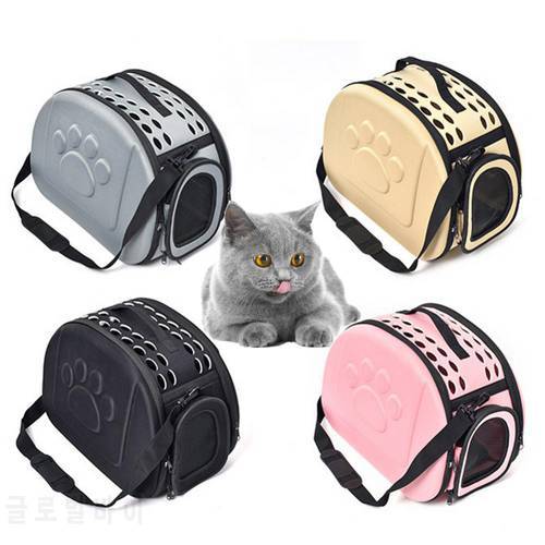 Dog Cat Carrier Cage Portable Shockproof Fashionable Breathable Foldable Pet Carrier Crossbody Bag