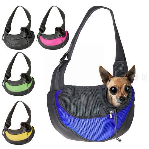 Breathable Mesh Pet Bag Outdoor Travel Portable Diagonal Pet Tote Walking Puppy Pet Canvas Bag Shoulder Home Bag Cat Suppli G3Q9