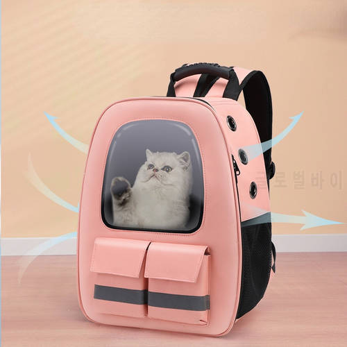 Cat Carrier Backpack Outdoor Carriers for Cat Pet Shoulder Bags Breathable Portable Travel Transparent Bag For Small Dog Cat