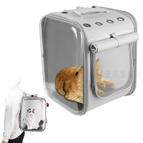 Pet Cat Carrier Backpack Portable For Small Dogs Cats Space Capsule Cage Breathable Cat Travel Outdoor Shoulder Bag Pet Supplies