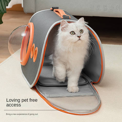 Pet Space Capsule Transparent Backpack Collapsible Cat Outdoor Carrier Bag Ventilate Travel Handbag For Dogs Puppy Kitten