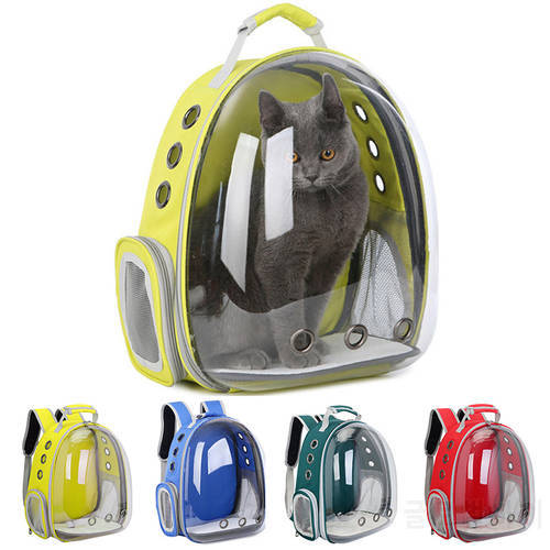 Portable Pet Carrier Bag Outdoor Travel Walk Hiking Backpack For Pet Cat Dogs Breathable Transparent Space Capsule Pet Backpacks