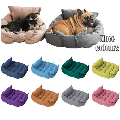 Winter Warm Dog Bed Multipurpose Folding Square Pet Puppy Cotton Kennel Mat Washable Pet Products For Dog Small Medium Large Dog